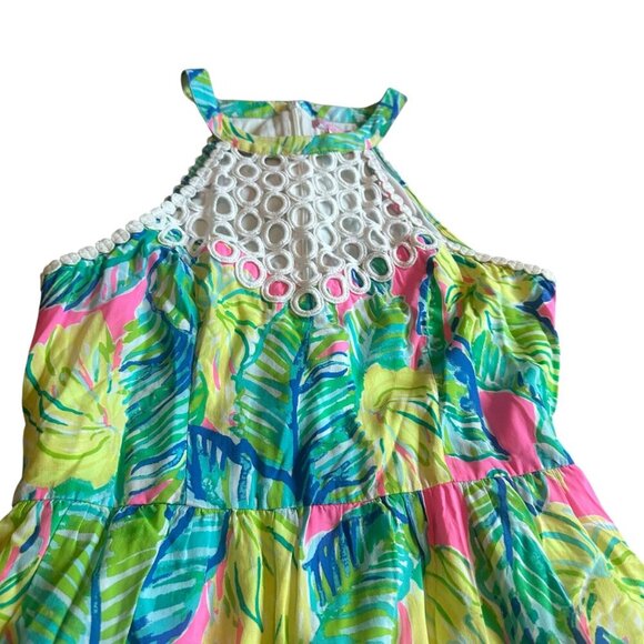 Lilly Pulitzer Kinley Dress Pink Sunset Local Flavor Tropical Beach Size 2 Women - Picture 3 of 14